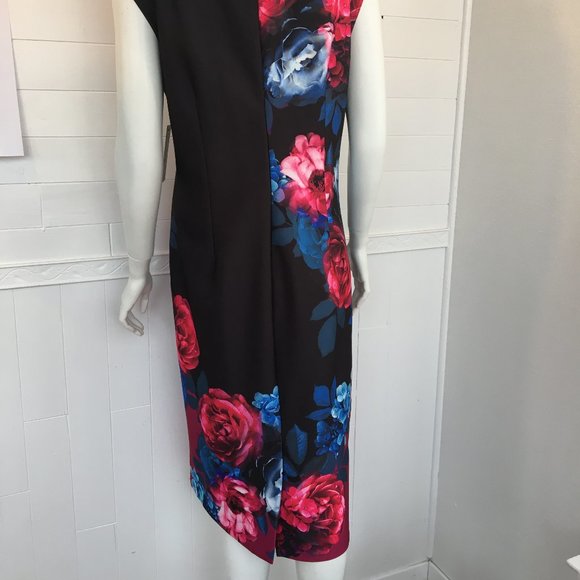 NEW sz 6 SLNY Dress Black/Floral Summer/Cruise 5689 - Picture 5 of 10